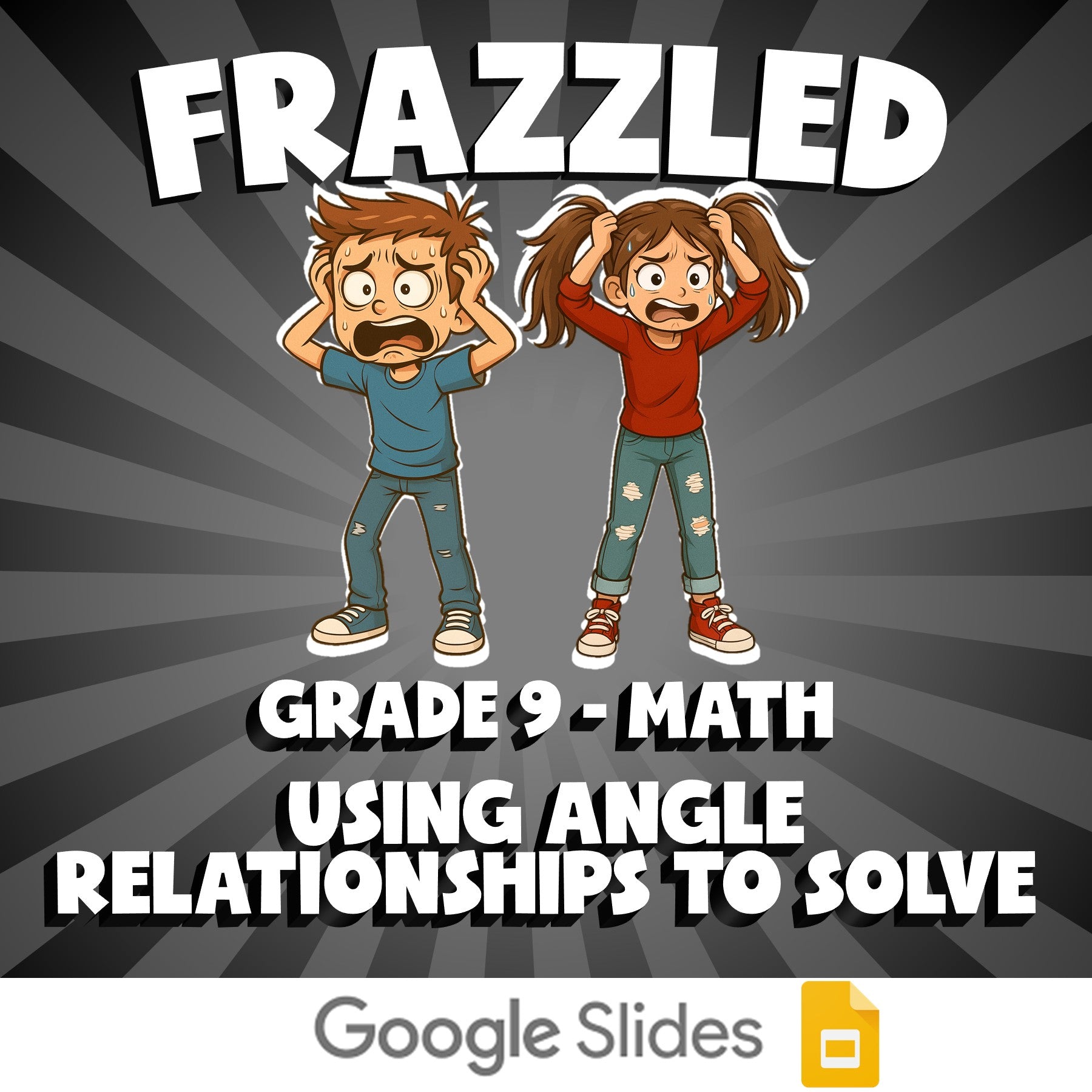 Using Angle Relationships to Solve FRAZZLED Math Game - No Prep Grade 9 Review