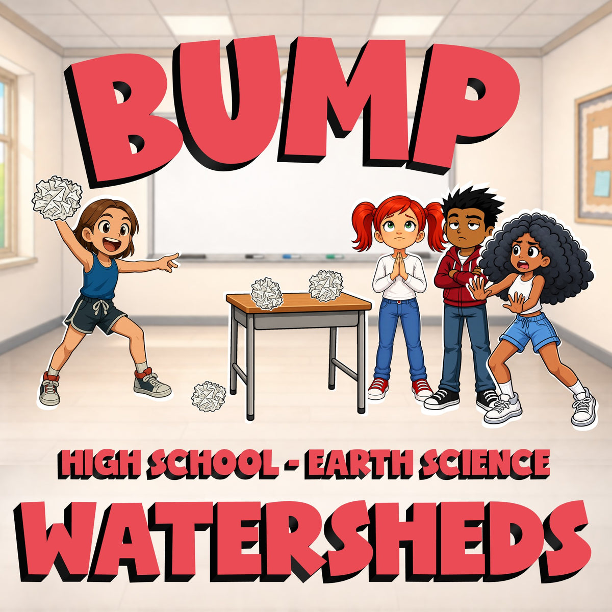 Watersheds BUMP Game - No Prep Earth Science Review Activity