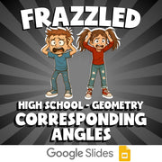 Corresponding Angles FRAZZLED Math Game - No Prep Geometry Review Activity