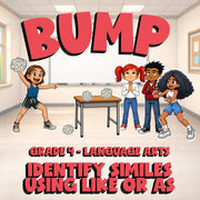 Identify Similes Using Like or As BUMP ELA Game - No Prep Grade 4 Review