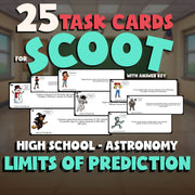 Limits of Prediction SCOOT TASK CARDS Science Game - No Prep Astronomy Review