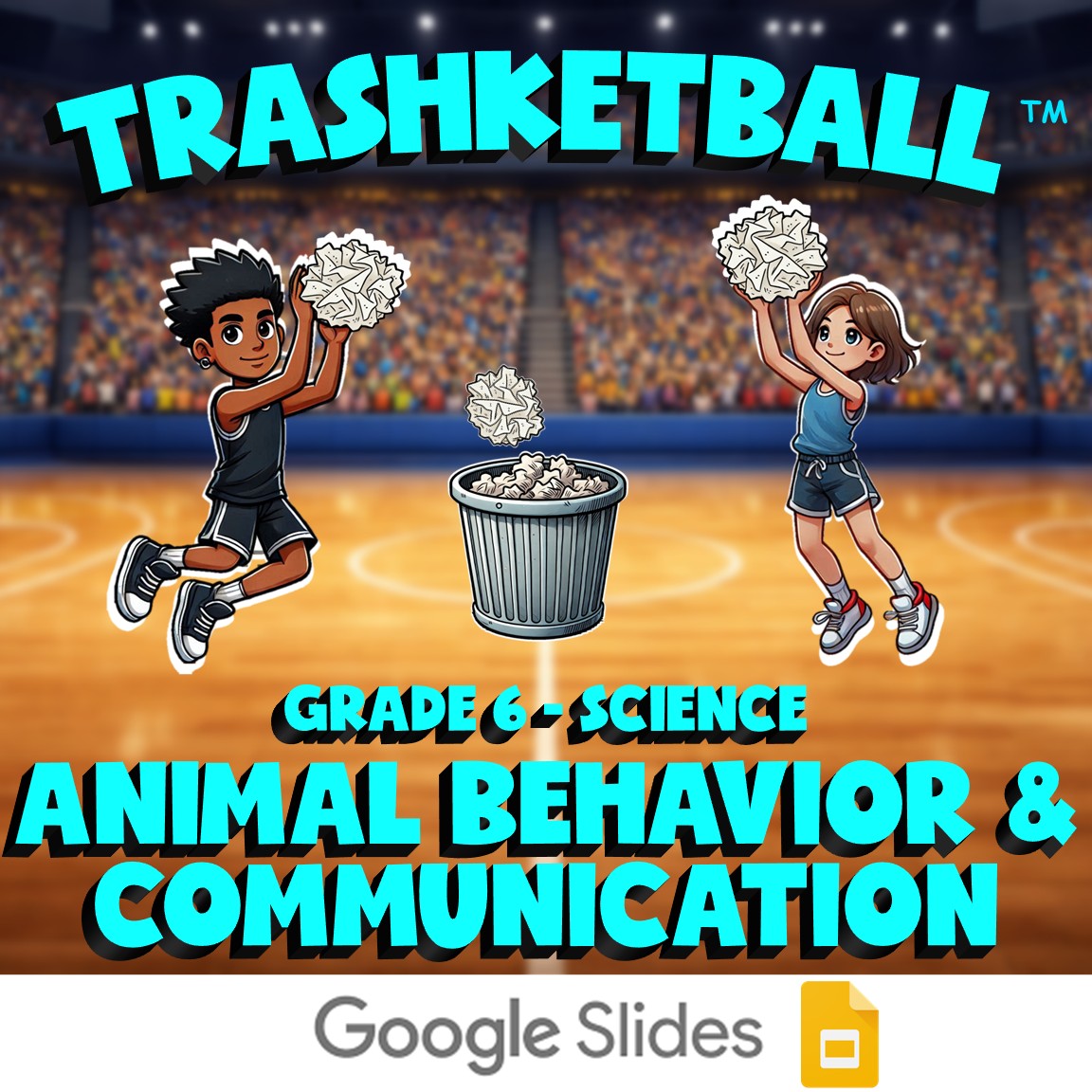 Animal Behavior & Communication TRASHKETBALL Science Game - No Prep Grade 6