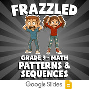 Patterns & Sequences FRAZZLED Math Game - No Prep Grade 9 Review Activity