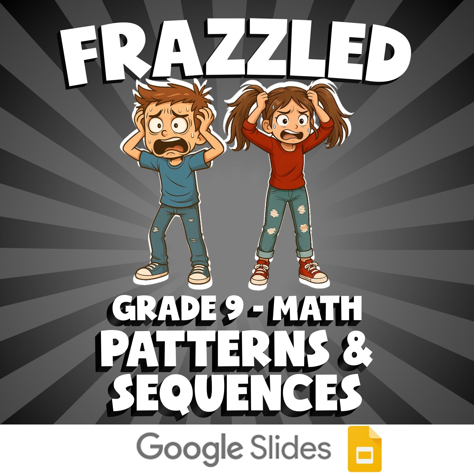 Patterns & Sequences FRAZZLED Math Game - No Prep Grade 9 Review Activity
