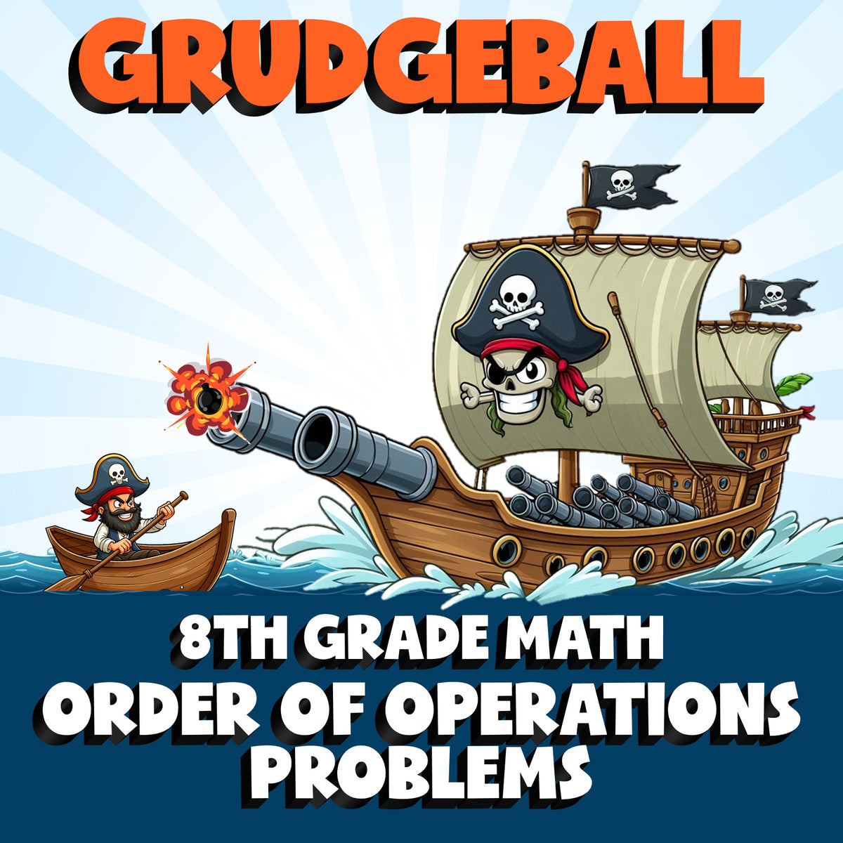 Order of Operations Problems GRUDGEBALL Math Game - No Prep Grade 8 Review