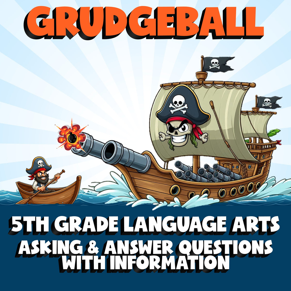 Asking & Answer Questions with Information GRUDGEBALL ELA Game - No Prep Grade 5