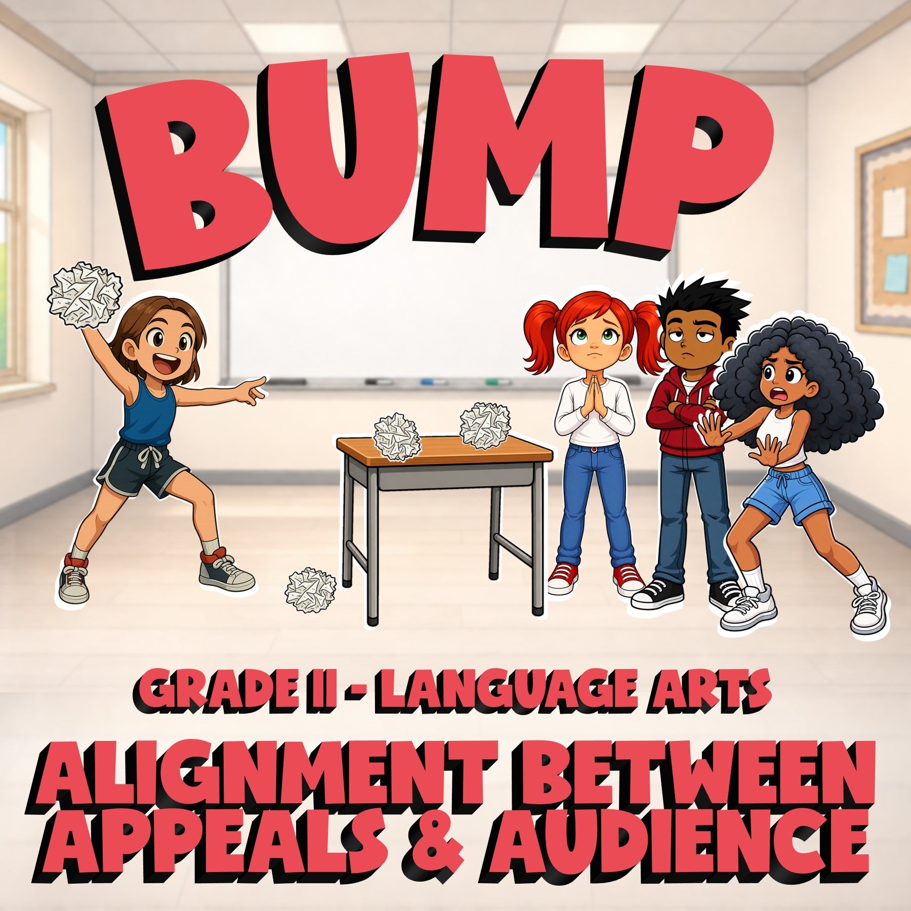 Alignment Between Appeals & Audience BUMP ELA Game - No Prep Grade 11 Review