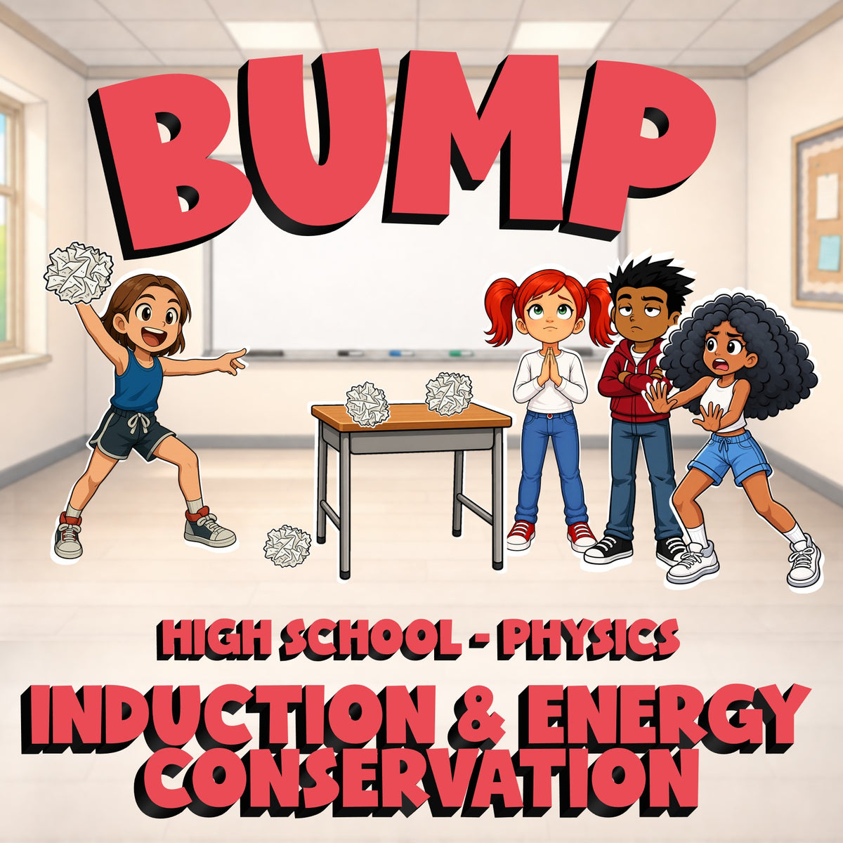 Induction & Energy Conservation BUMP Science Game - No Prep Physics Review