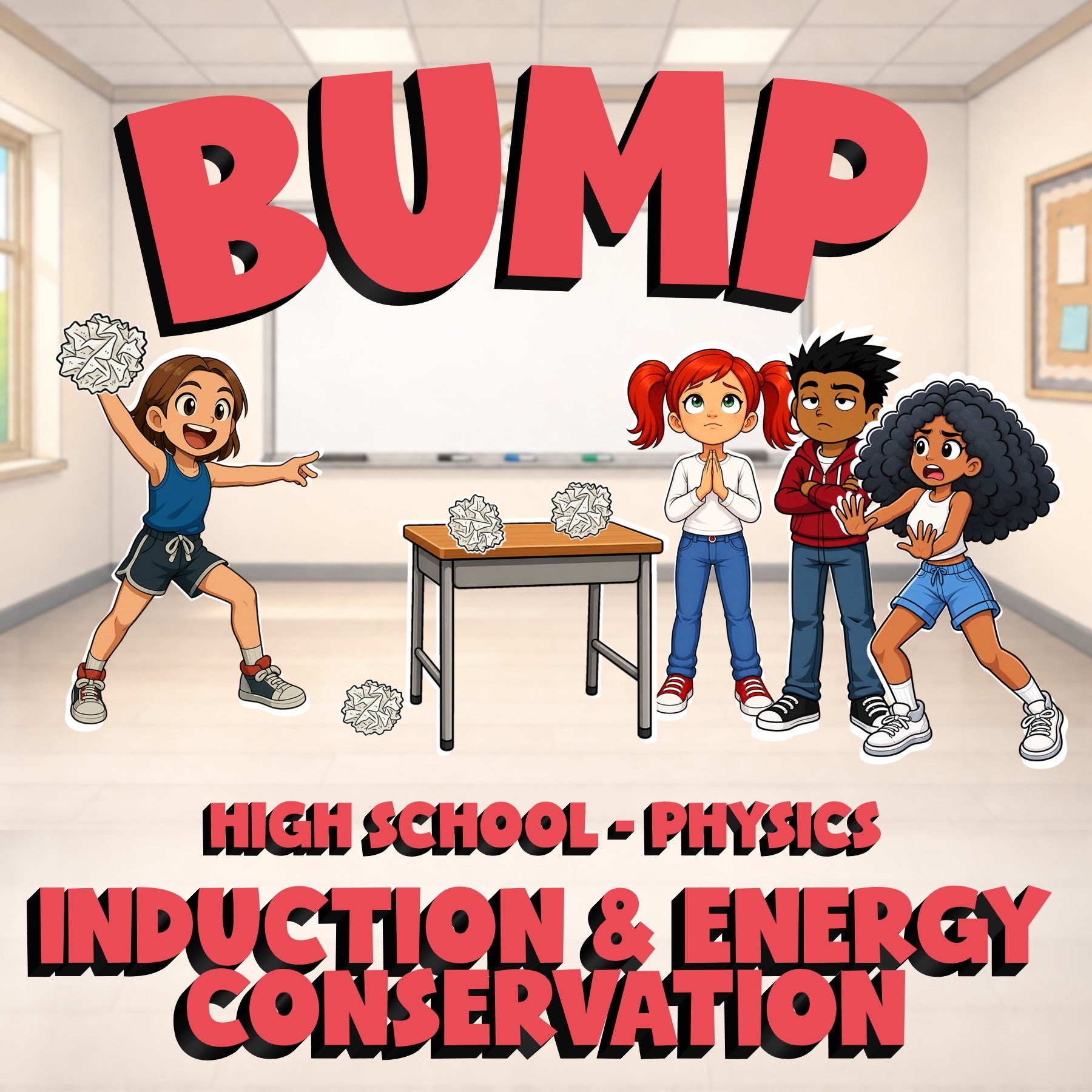 Induction & Energy Conservation BUMP Science Game - No Prep Physics Review