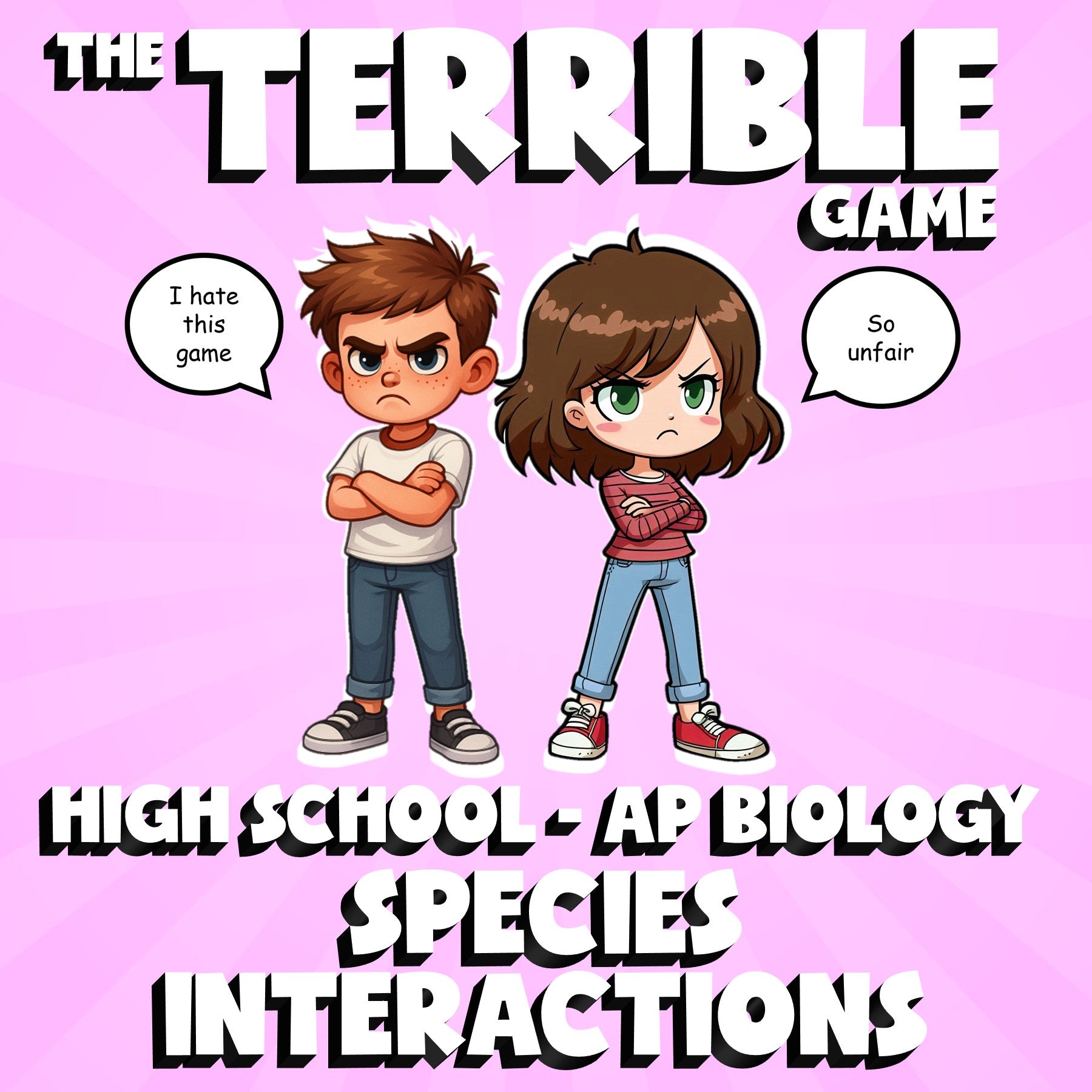 Species Interactions THE TERRIBLE GAME - No Prep AP Biology Science Review