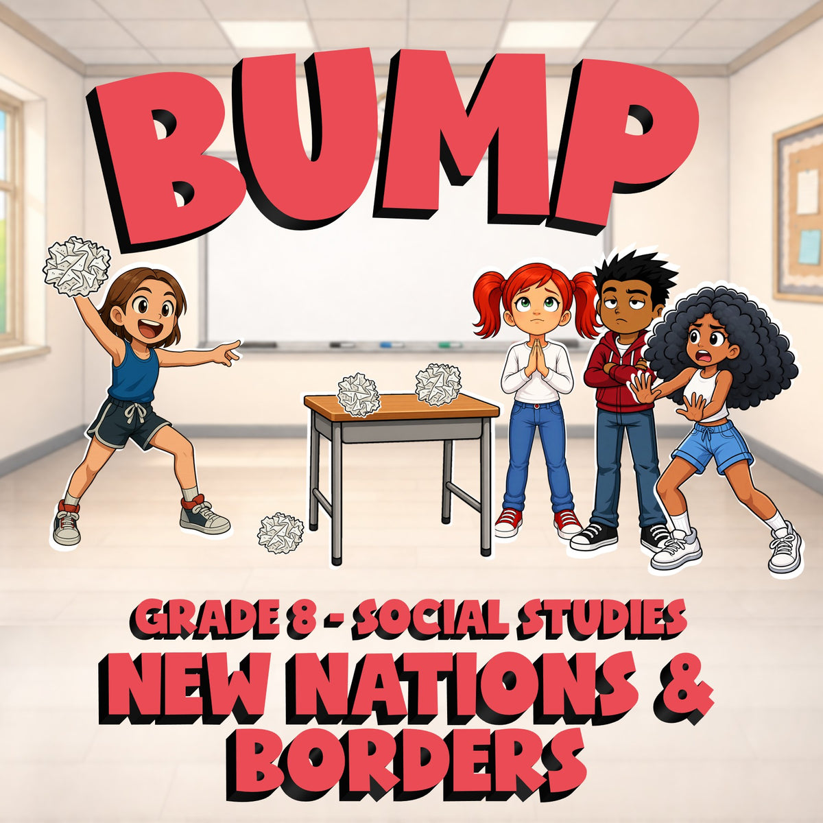 New Nations & Borders BUMP Socials Game - No Prep Grade 8 Review Activity