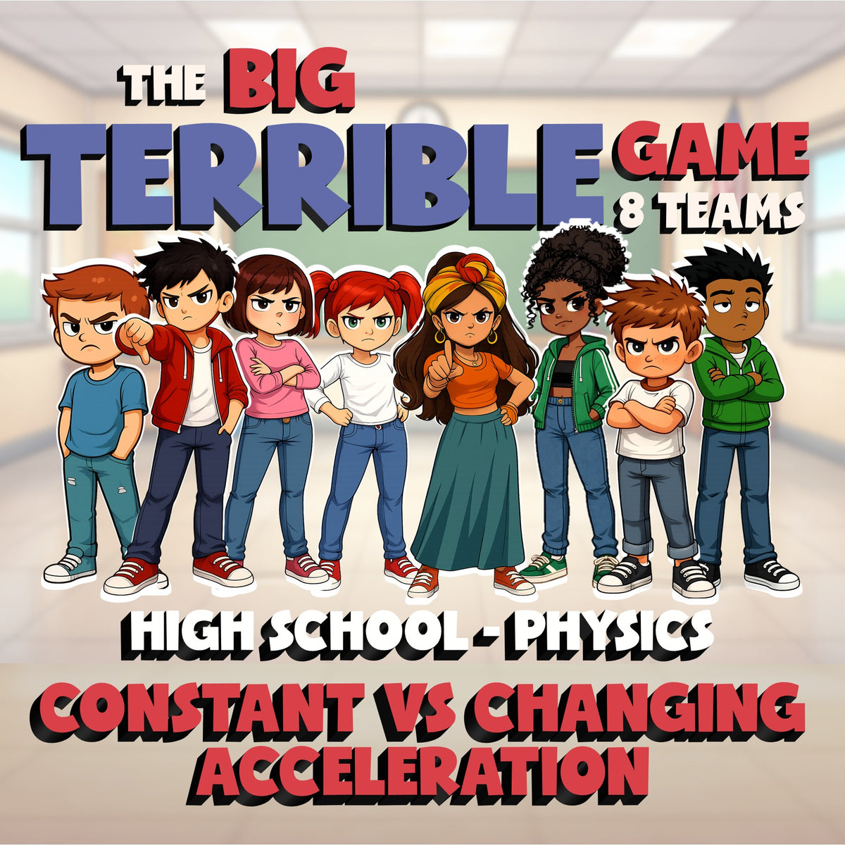 Constant vs Changing Acceleration BIG TERRIBLE GAME - Physics Science Review