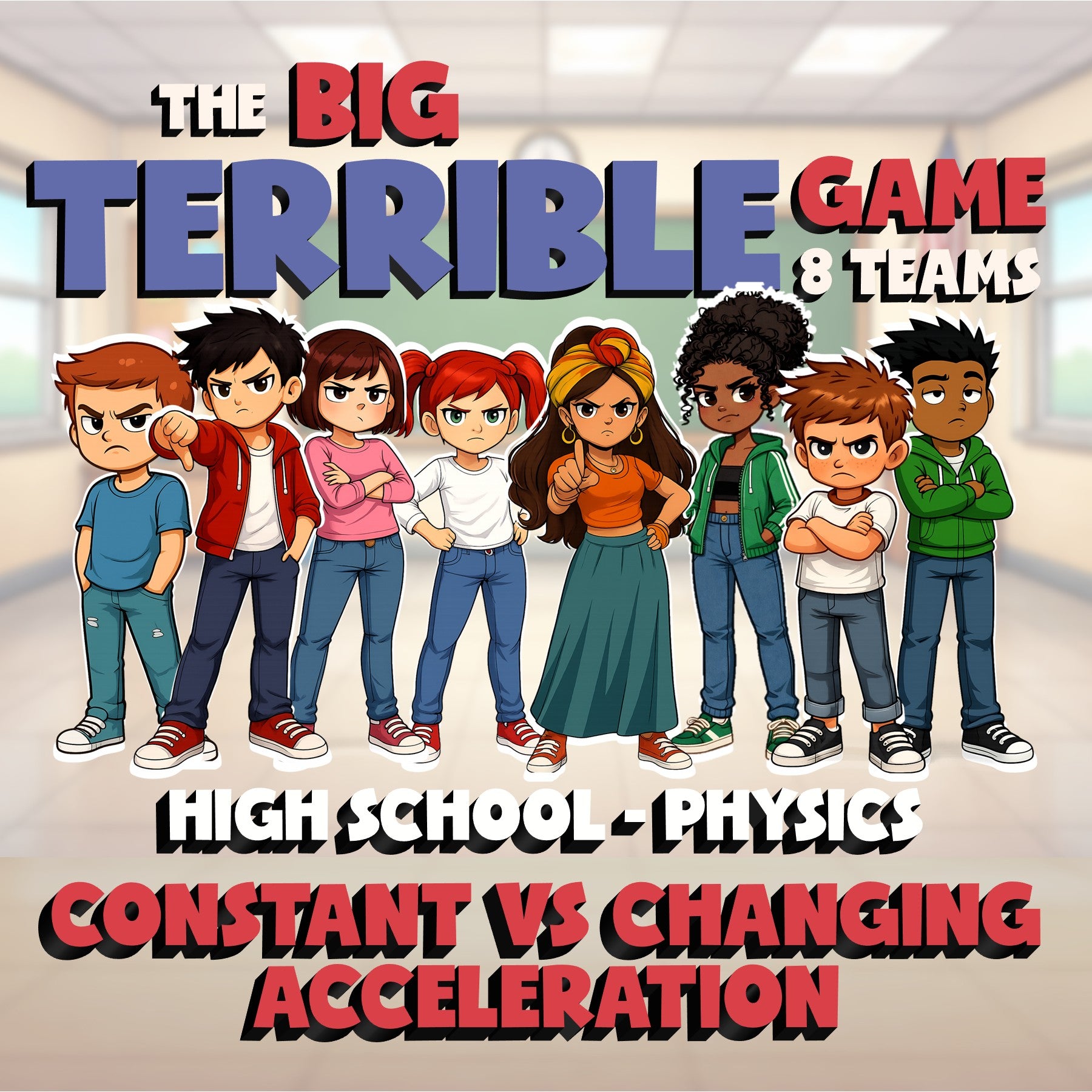 Constant vs Changing Acceleration BIG TERRIBLE GAME - Physics Science Review