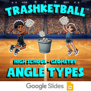 Angle Types TRASHKETBALL Math Game - No Prep Geometry Review Activity