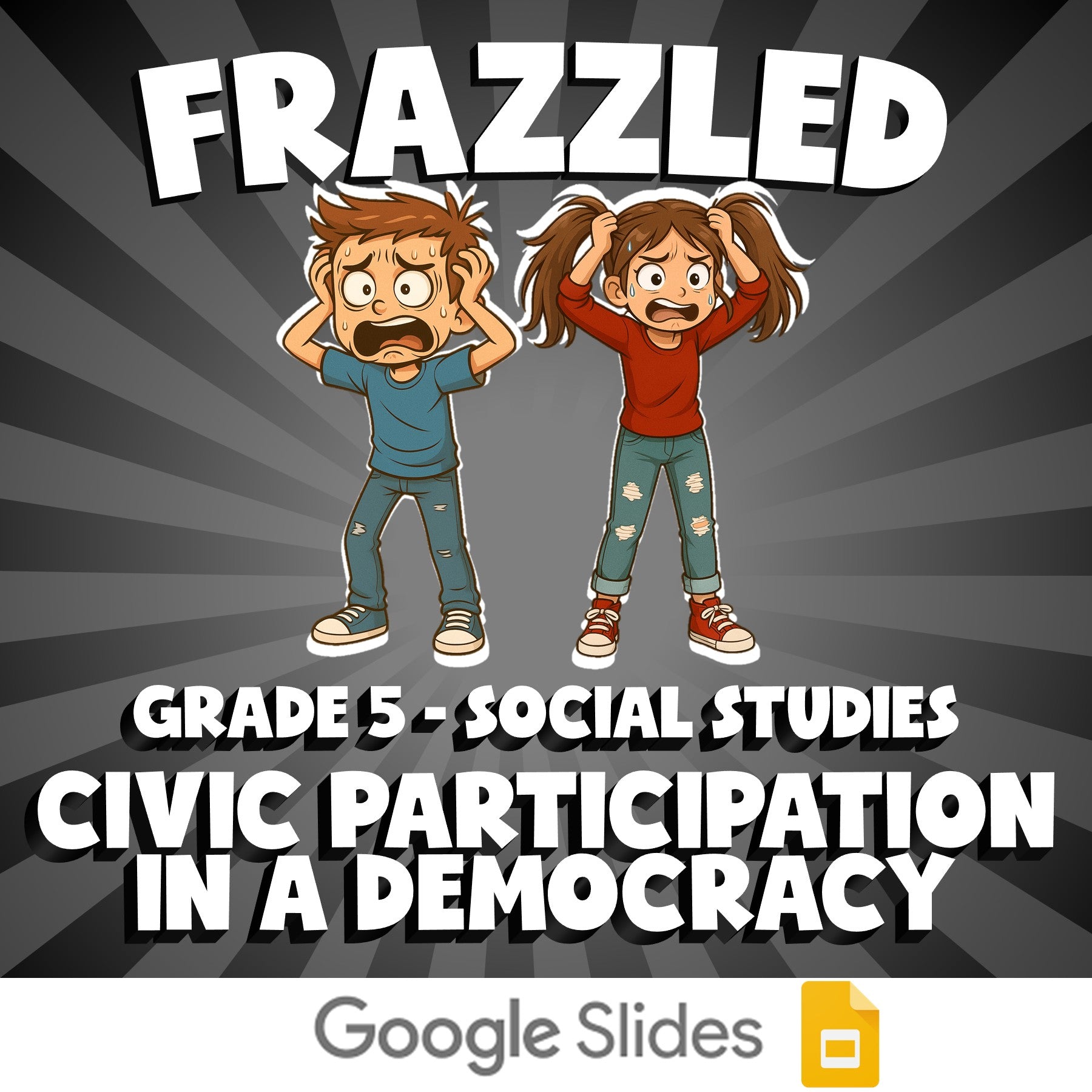 Civic Participation in a Democracy FRAZZLED Socials Game - No Prep Grade 5