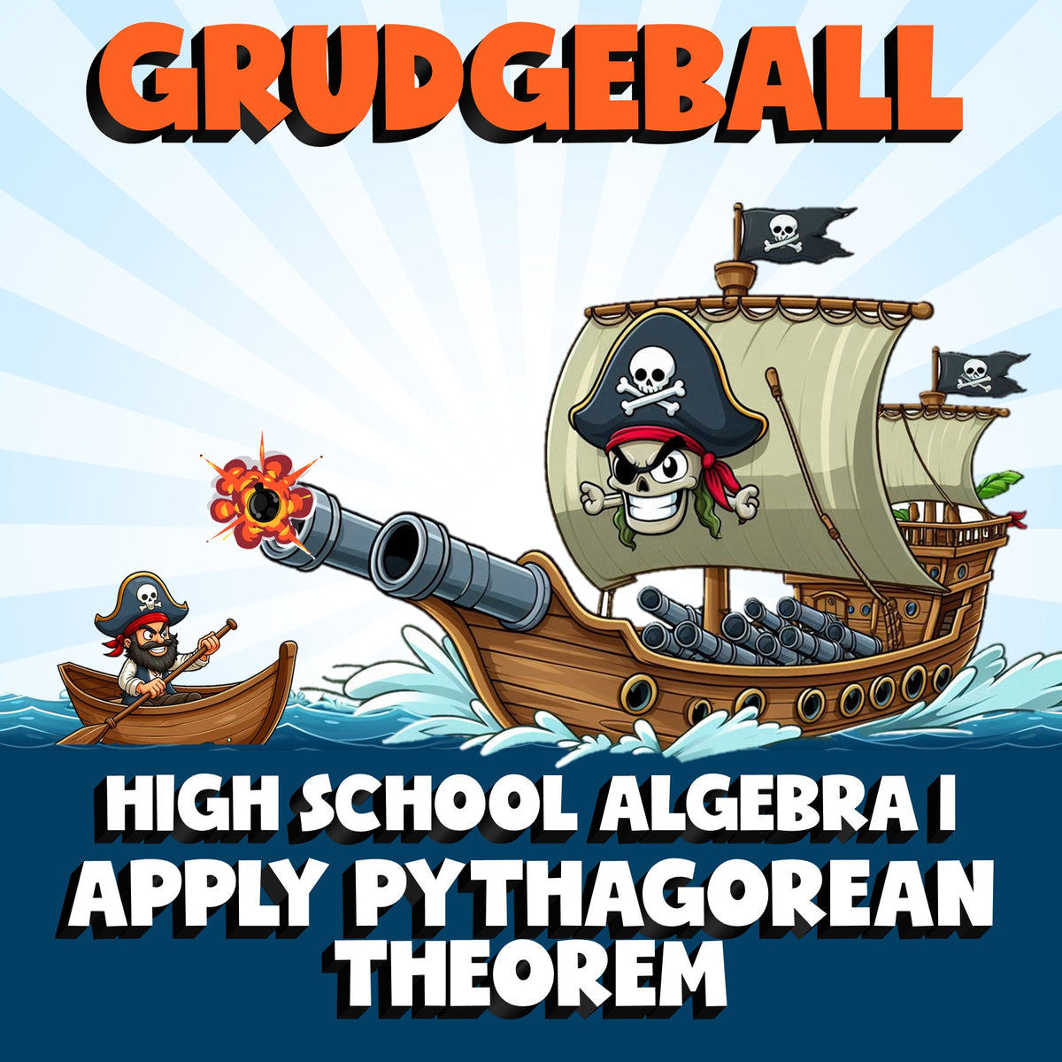 Apply Pythagorean Theorem GRUDGEBALL Math Game - No Prep Algebra 1 Review