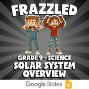Solar System Overview FRAZZLED Science Game - No Prep Grade 9 Review Activity