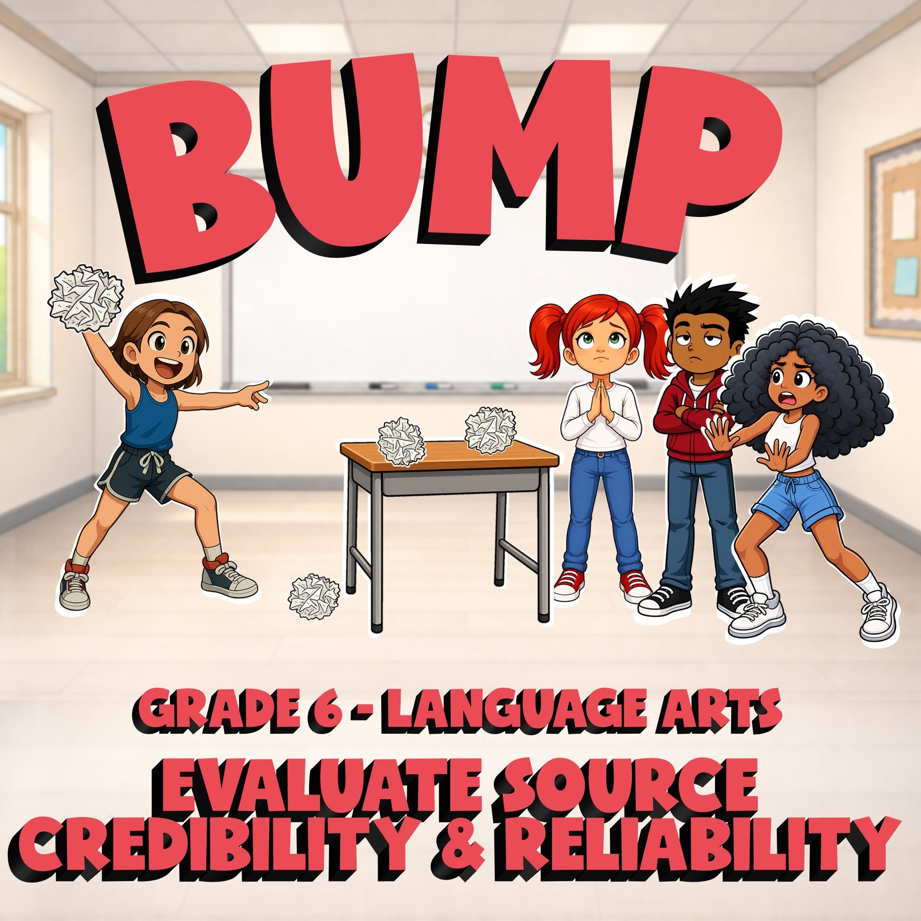 Evaluate Source Credibility & Reliability BUMP ELA Game - No Prep Grade 6 Review