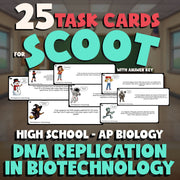 DNA Replication in Biotechnology SCOOT TASK CARDS Science Game - AP Biology