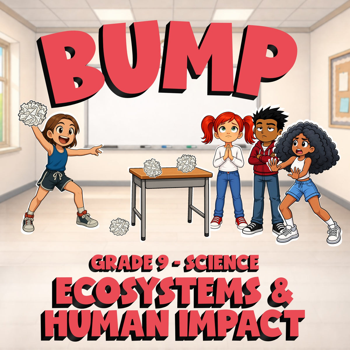 Ecosystems & Human Impact BUMP Science Game - No Prep Grade 9 Review Activity
