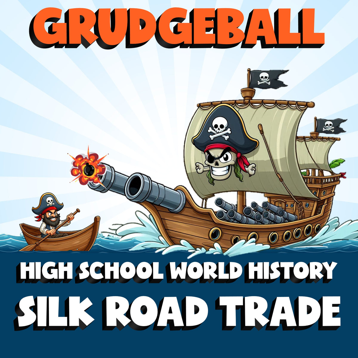 Silk Road Trade GRUDGEBALL Game - No Prep World History Review Activity