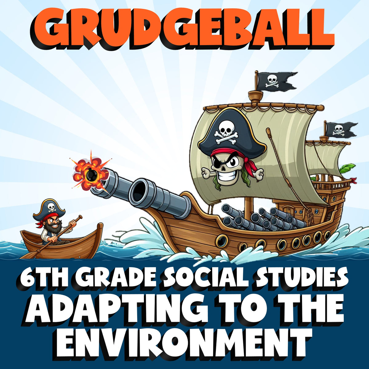 Adapting to the Environment GRUDGEBALL Socials Game - No Prep Grade 6 Review