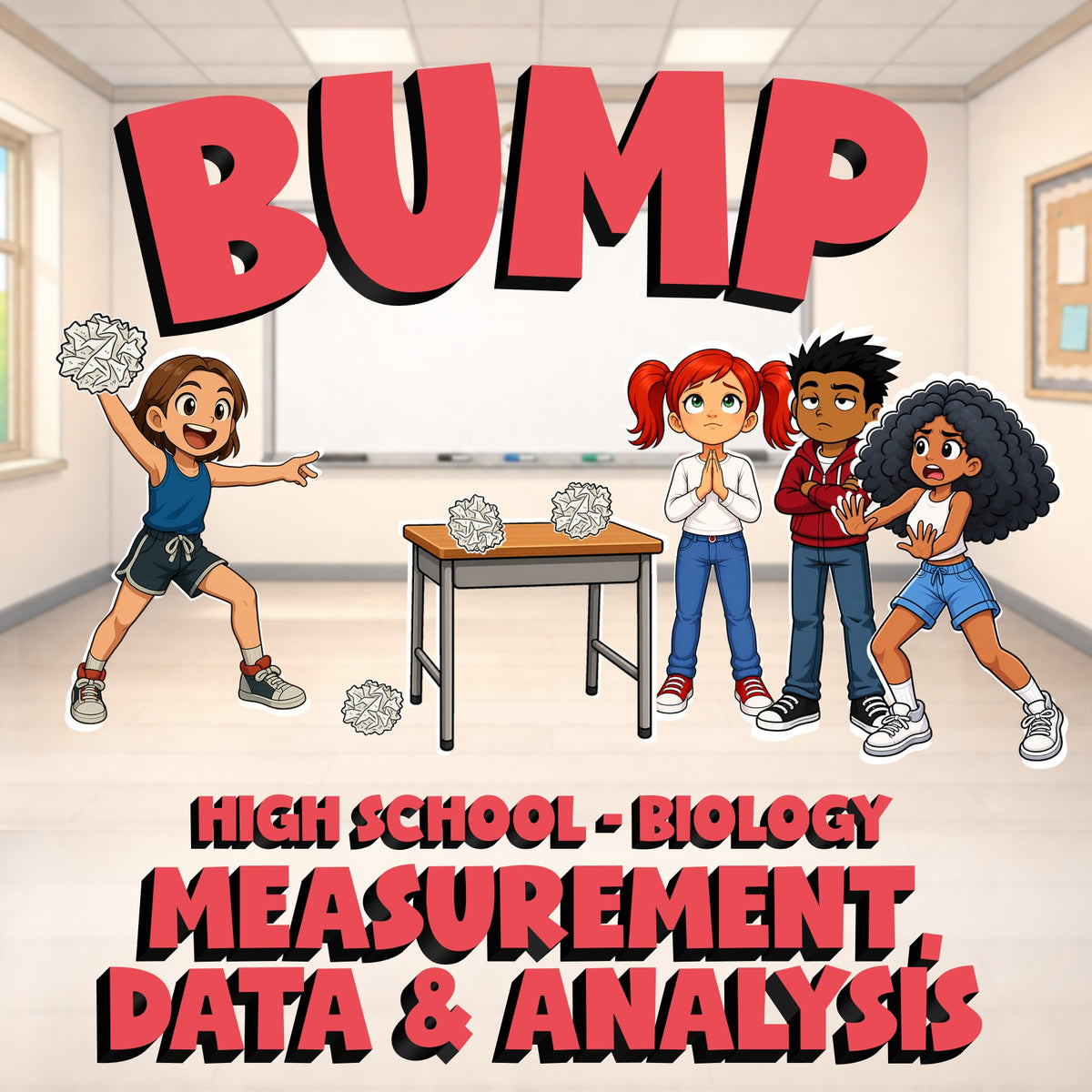 Measurement, Data & Analysis BUMP Science Game - No Prep Biology Review Activity