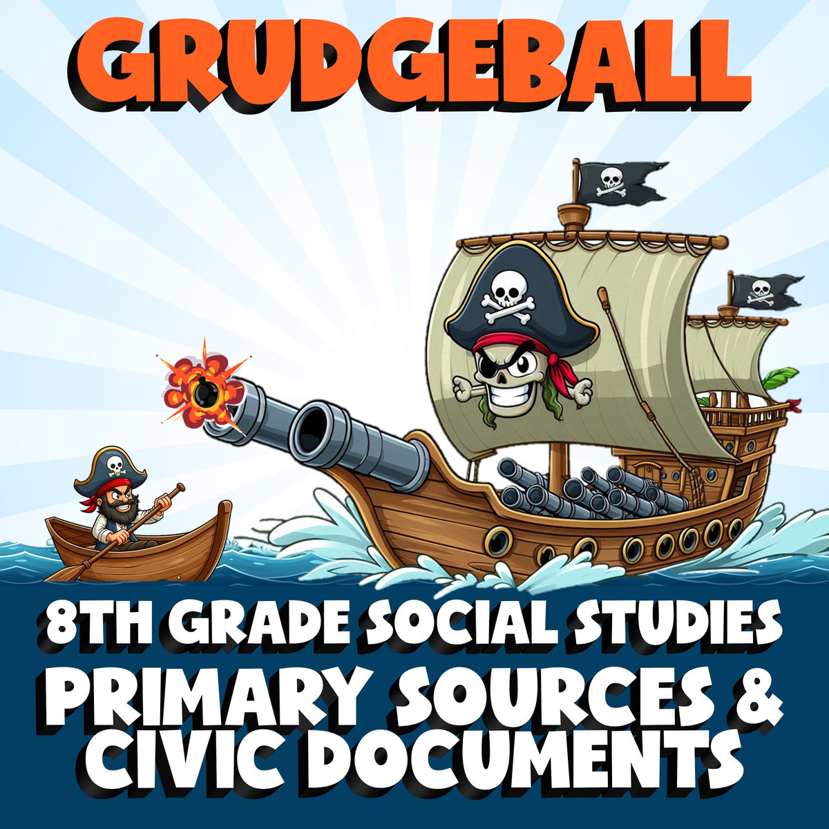 Primary Sources & Civic Documents GRUDGEBALL Socials Game - No Prep Grade 8