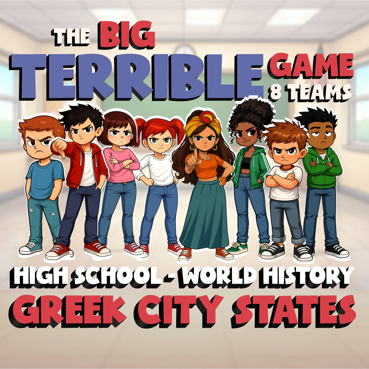 Greek City States BIG TERRIBLE GAME - No Prep World History Review Activity
