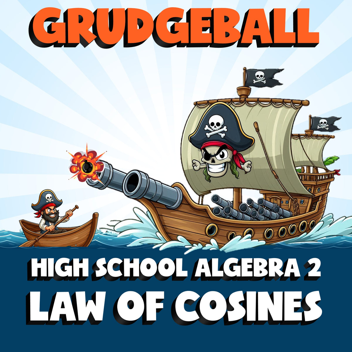 Law of Cosines GRUDGEBALL Math Game - No Prep Algebra 2 Review Activity