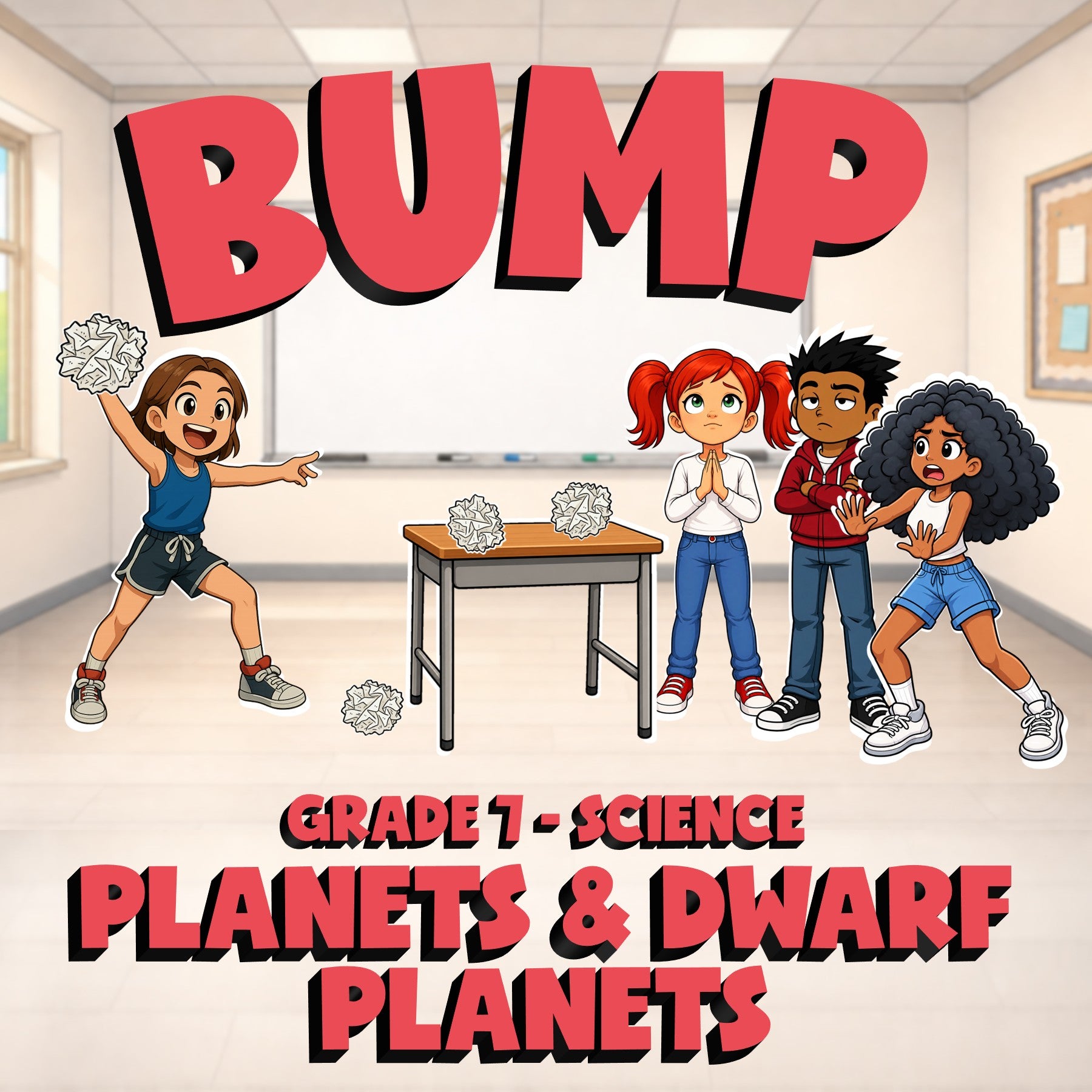Planets & Dwarf Planets BUMP Science Game - No Prep Grade 7 Review Activity