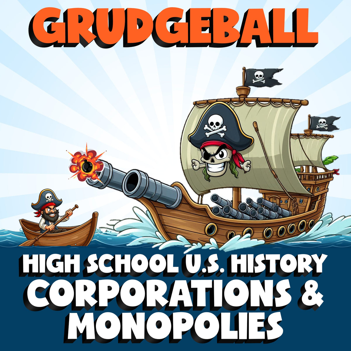 Corporations & Monopolies GRUDGEBALL U.S. History Game - No Prep Review Activity