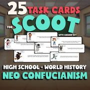 Neo Confucianism SCOOT TASK CARDS Game - No Prep World History Review Activity