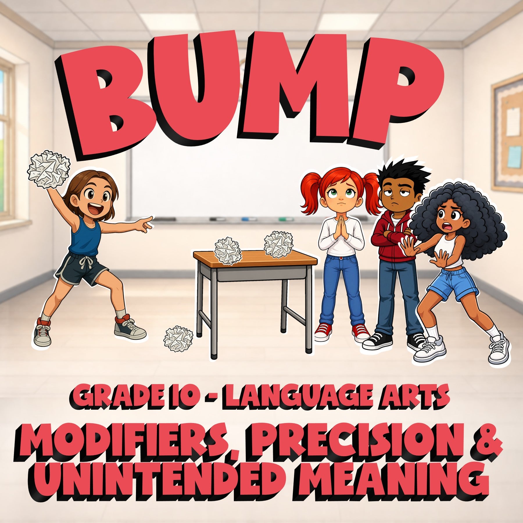 Modifiers, Precision & Unintended Meaning BUMP ELA Game - No Prep Grade 10