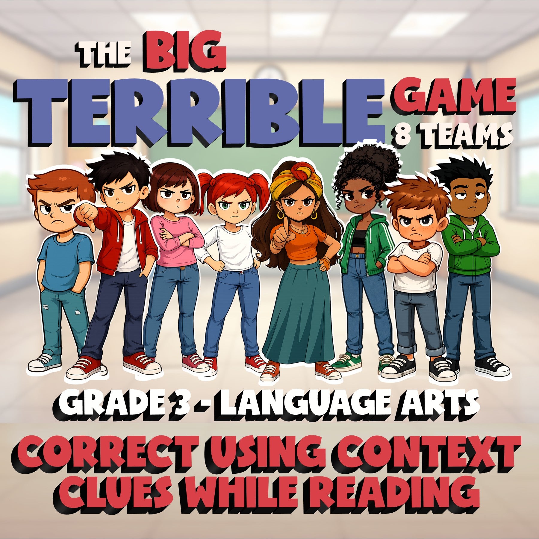 Correct Using Context Clues While Reading BIG TERRIBLE GAME - Grade 3 ELA Review