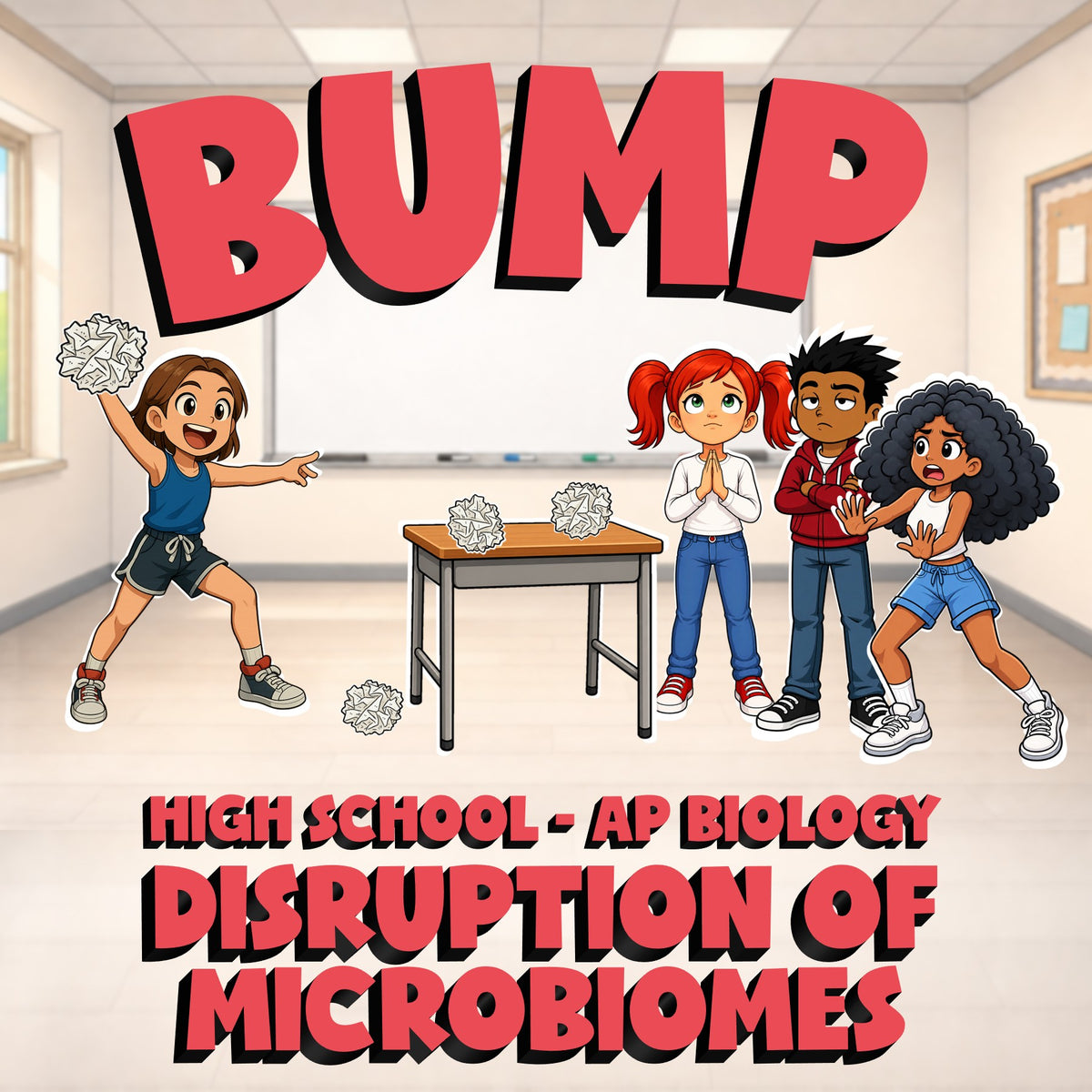 Disruption of Microbiomes BUMP Science Game - No Prep AP Biology Review Activity