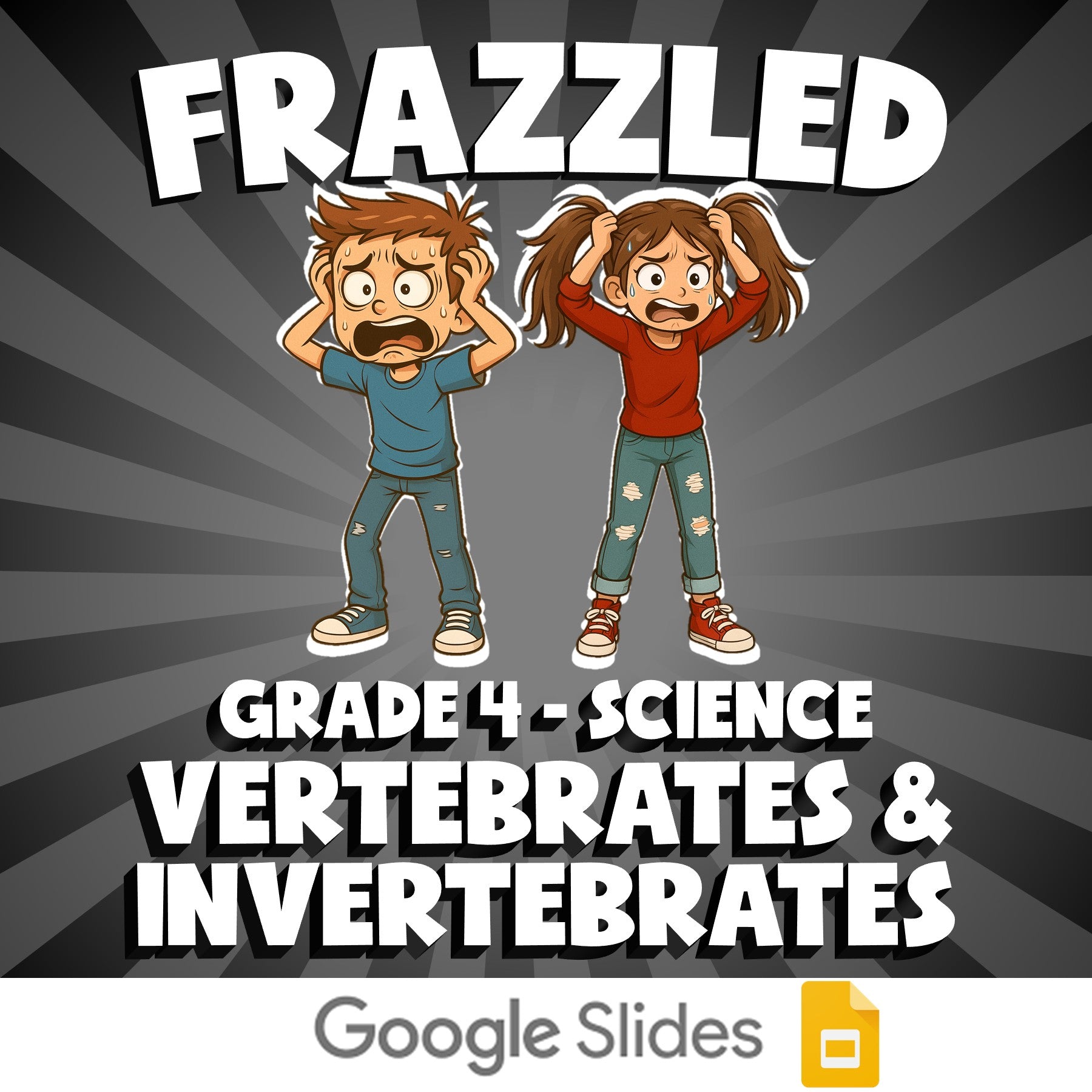 Vertebrates & Invertebrates FRAZZLED Science Game - No Prep Grade 4 Review