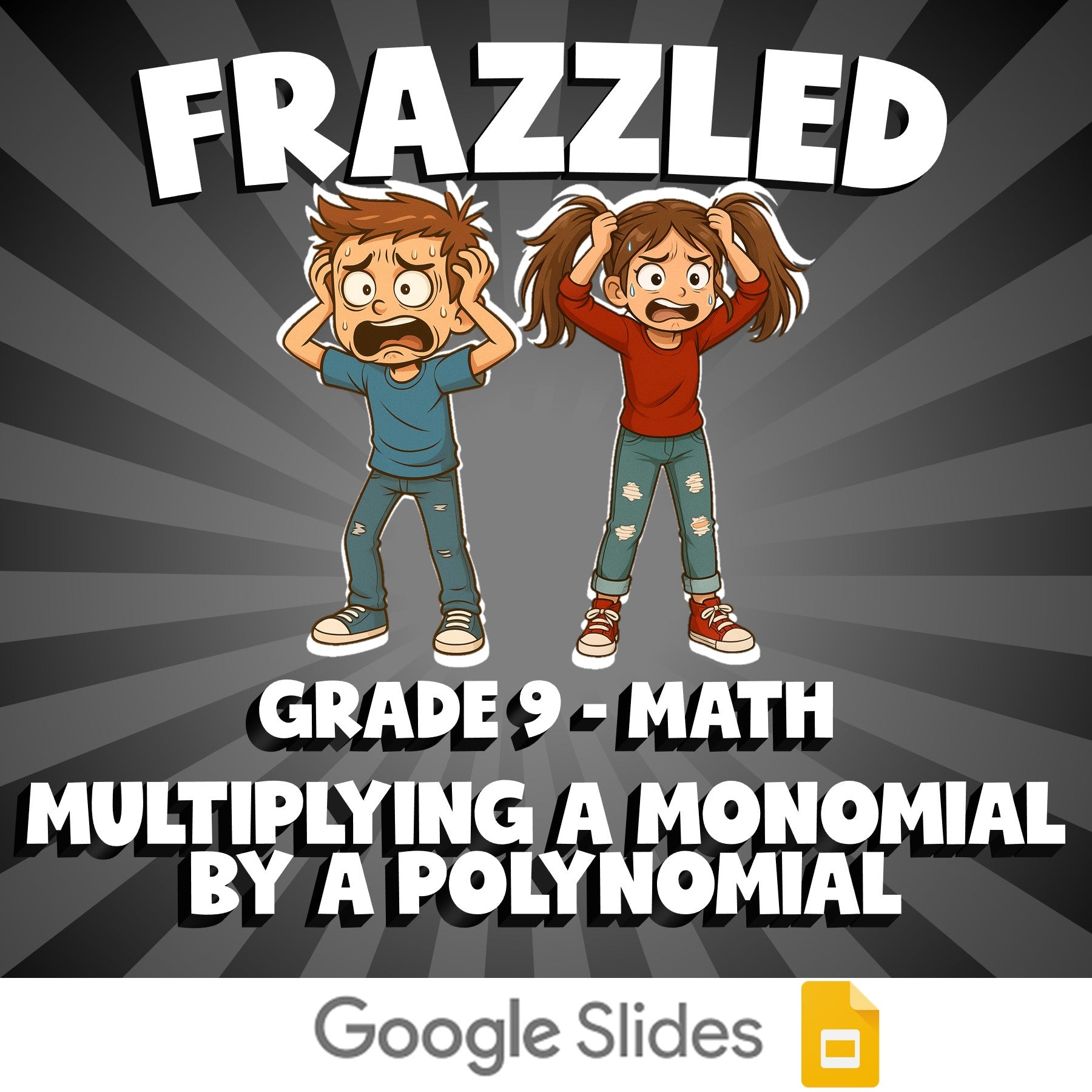 Multiplying a Monomial by a Polynomial FRAZZLED Math Game - No Prep Grade 9
