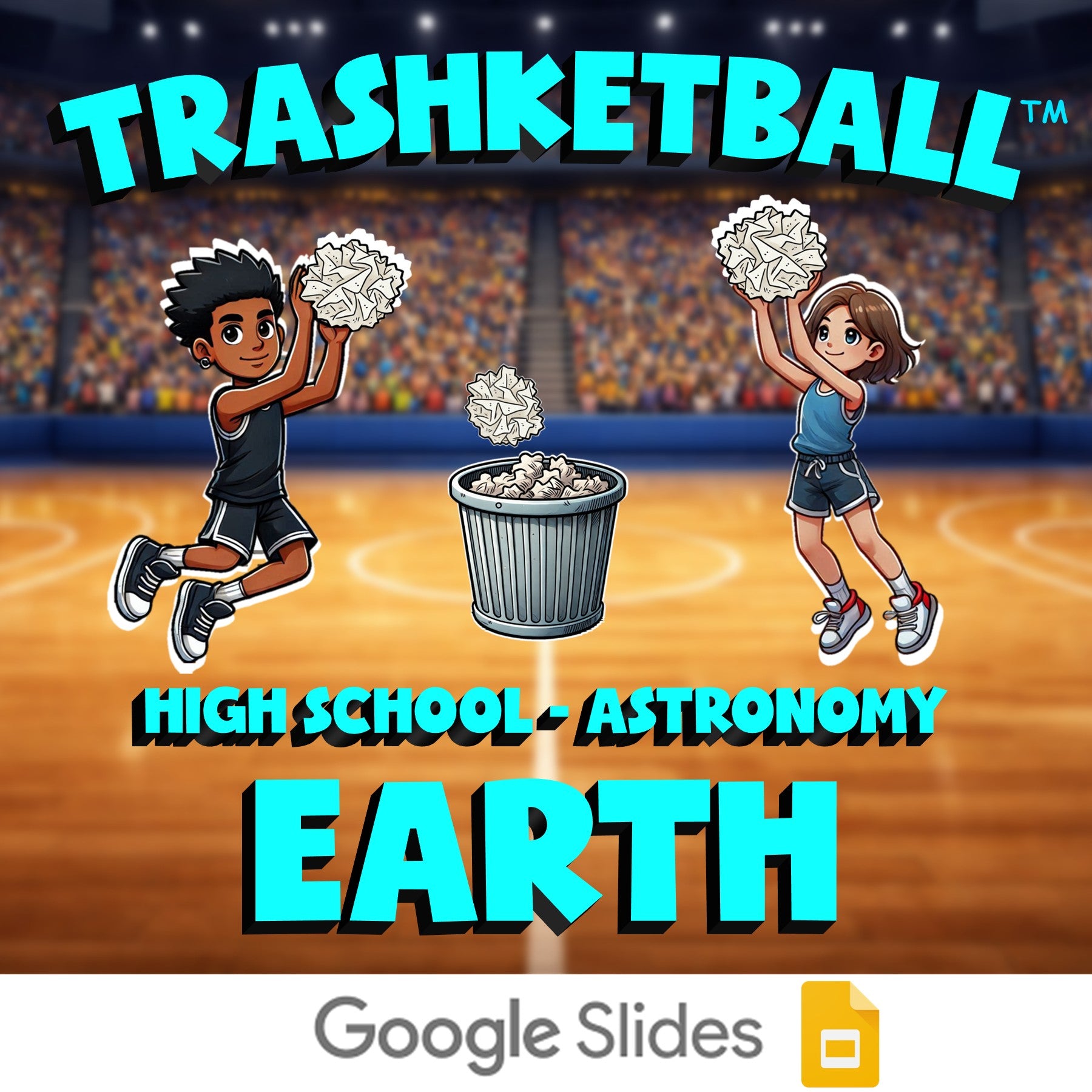 Earth TRASHKETBALL Science Game - No Prep Astronomy Review Activity