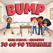 30 60 90 Triangle BUMP Math Game - No Prep Geometry Review Activity