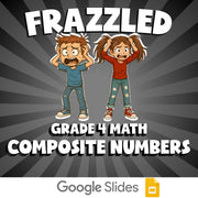 Composite Numbers FRAZZLED Math Game - No Prep Grade 4 Review Activity