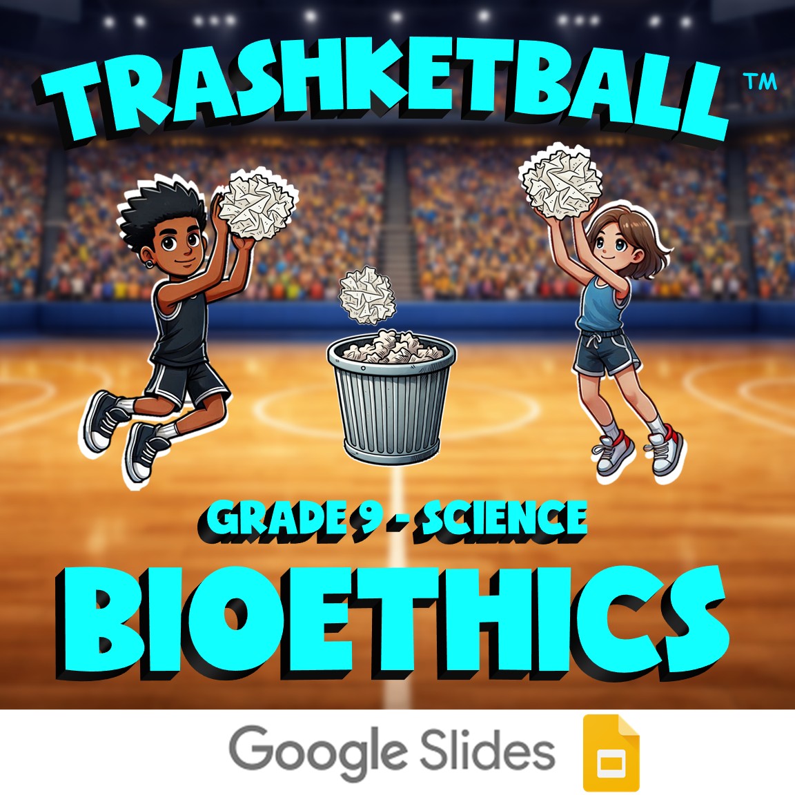 Bioethics TRASHKETBALL Science Game - No Prep Grade 9 Review Activity