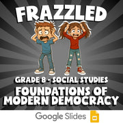 Foundations of Modern Democracy FRAZZLED Socials Game - No Prep Grade 8 Review
