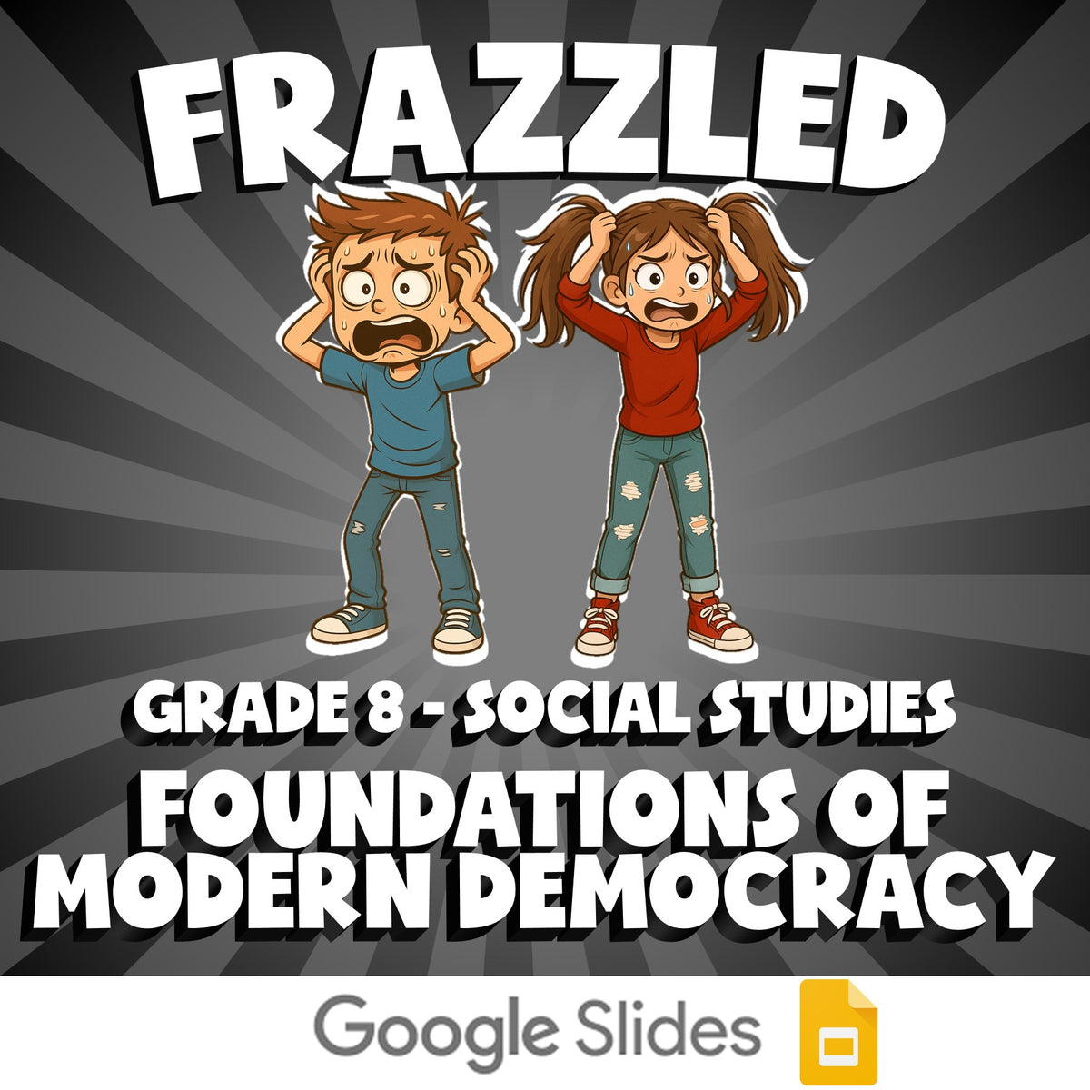 Foundations of Modern Democracy FRAZZLED Socials Game - No Prep Grade 8 Review