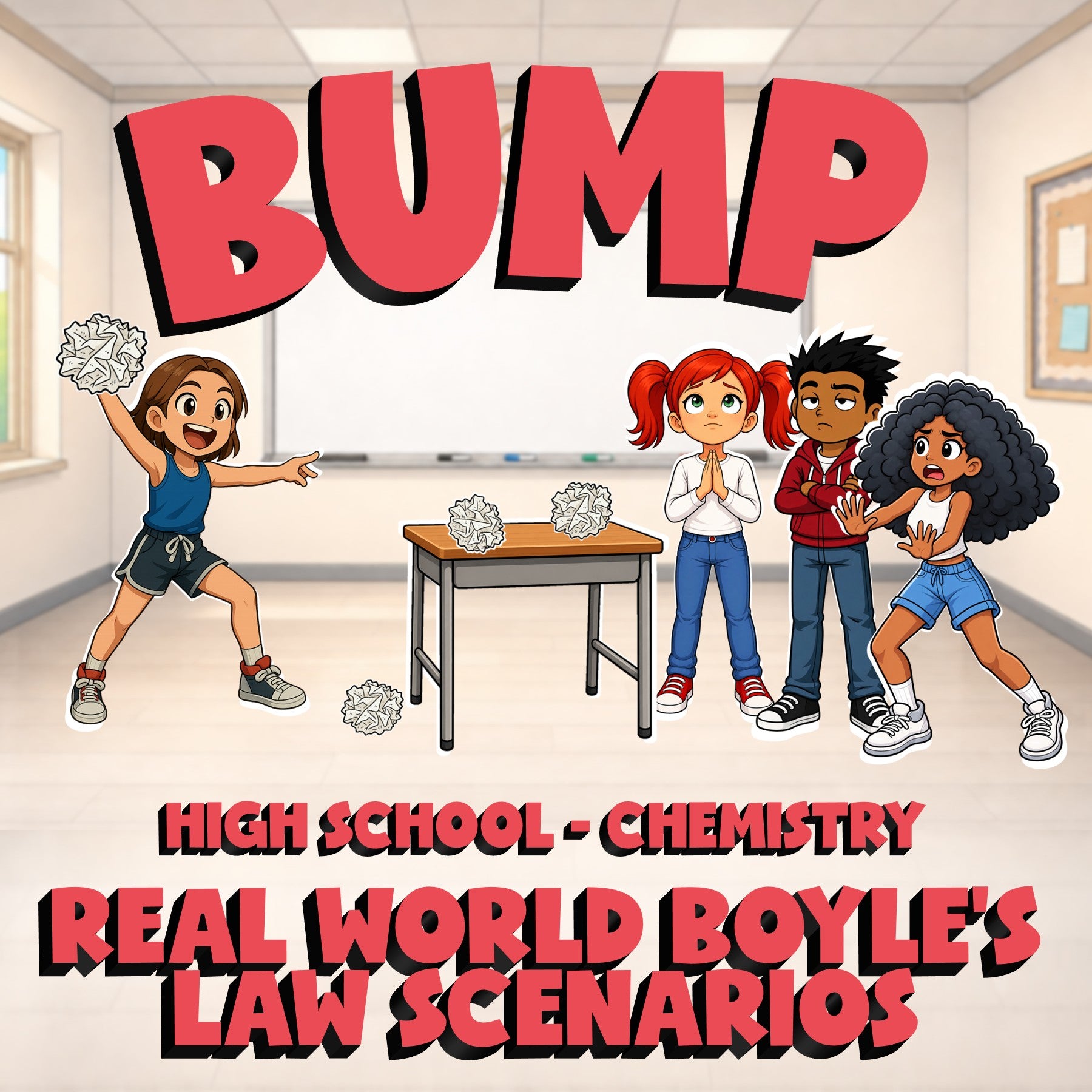 Real World Boyle’s Law Scenarios BUMP Science Game - No Prep Chemistry Review