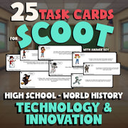 Technology & Innovation SCOOT TASK CARDS Game - No Prep World History Review