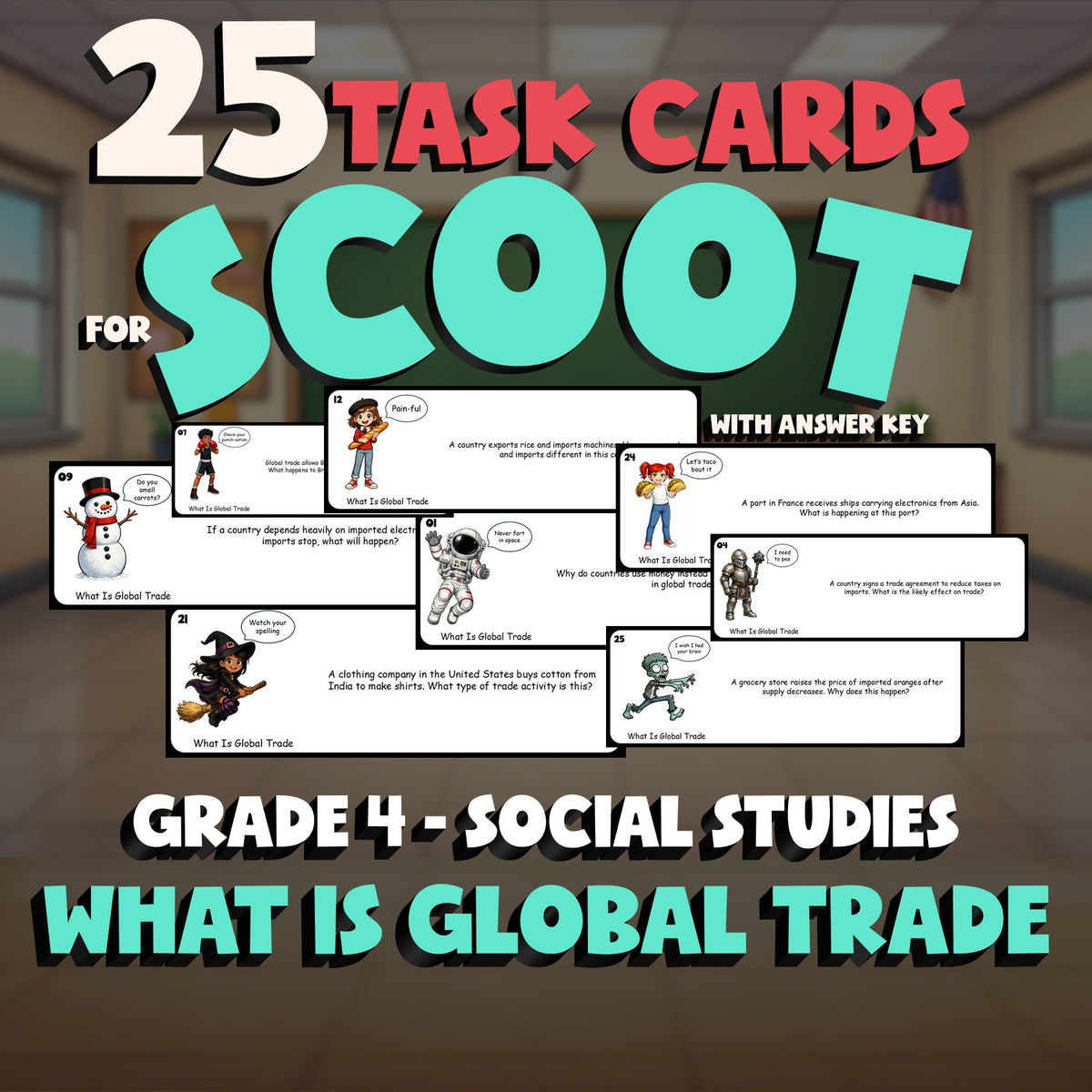 What Is Global Trade SCOOT TASK CARDS Socials Game - No Prep Grade 4 Review