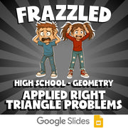 Applied Right Triangle Problems FRAZZLED Math Game - No Prep Geometry Review