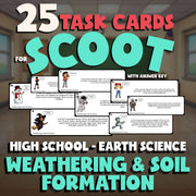 Weathering & Soil Formation SCOOT TASK CARDS Game - No Prep Earth Science Review