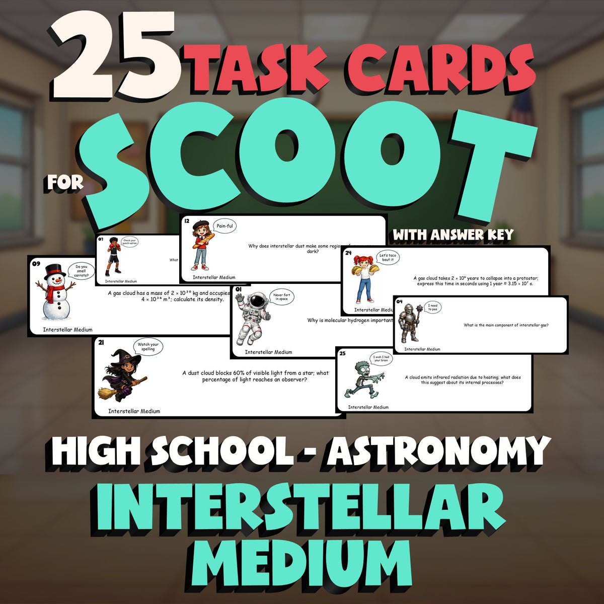 Interstellar Medium SCOOT TASK CARDS Science Game - No Prep Astronomy Review